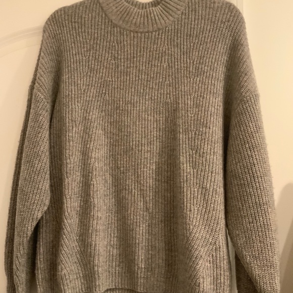 The Kooples Grey Oversized Pullover Sweater
